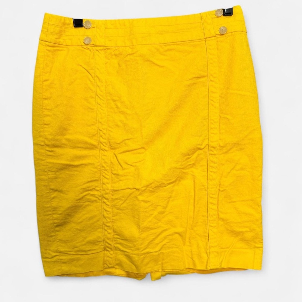 Ann Taylor LOFT Yellow Skirt Size‎ 4 Lined Summer Casual Preppy Career EUC